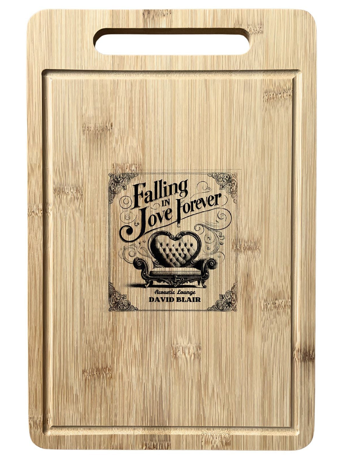 'Falling In Love Forever' Wood Cutting Board 34x22cm