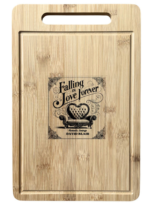 'Falling In Love Forever' Wood Cutting Board 34x22cm